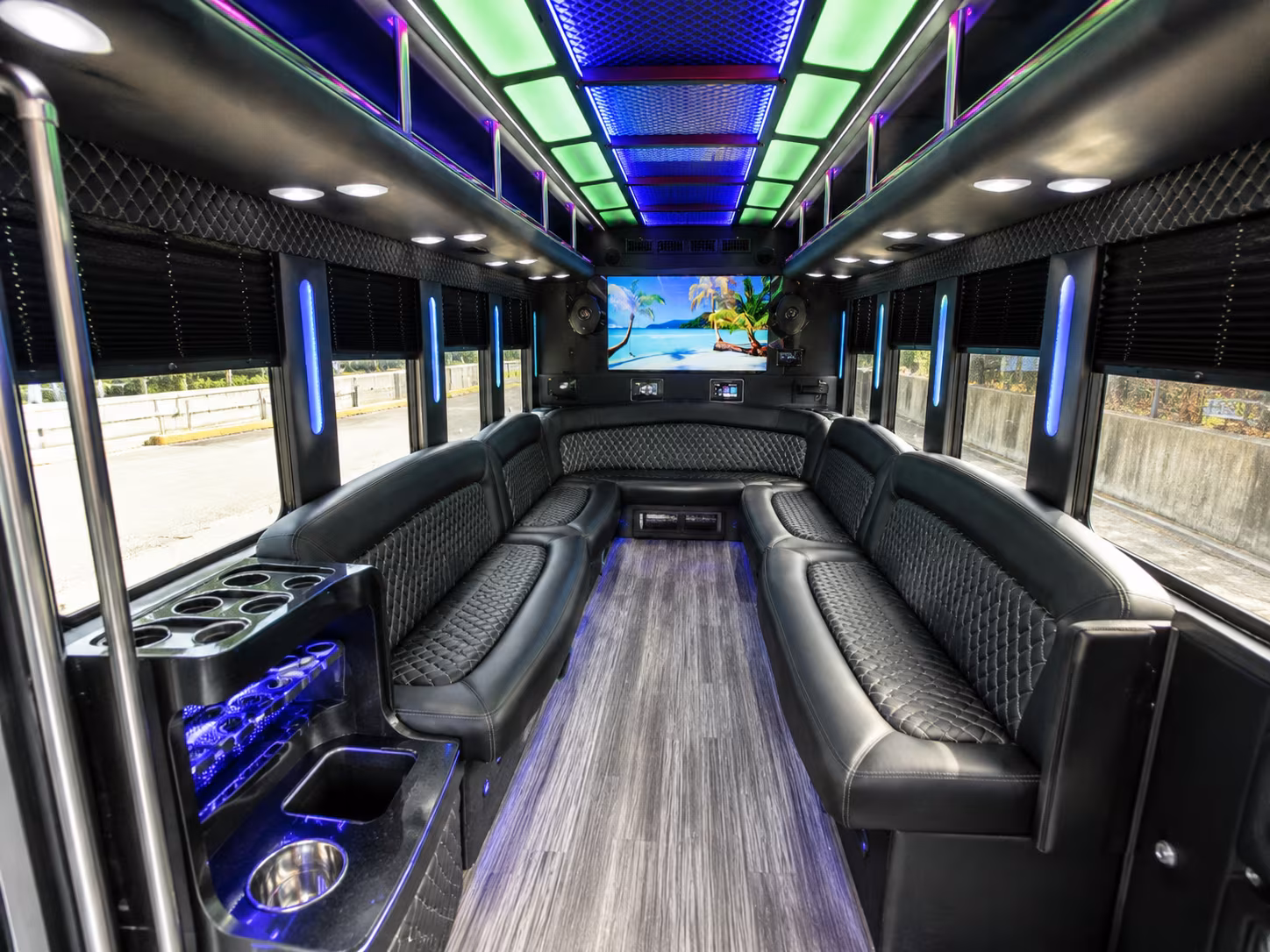 Tampa Bachelor & Bachelorette Transportation party bus exterior