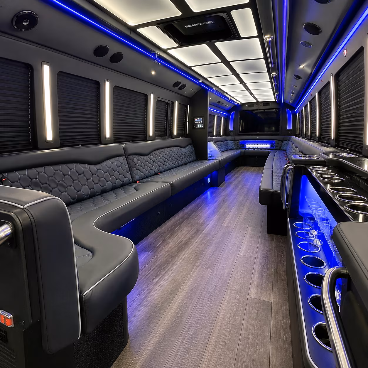 Tampa Concert & Music Festival Transportation party bus interior