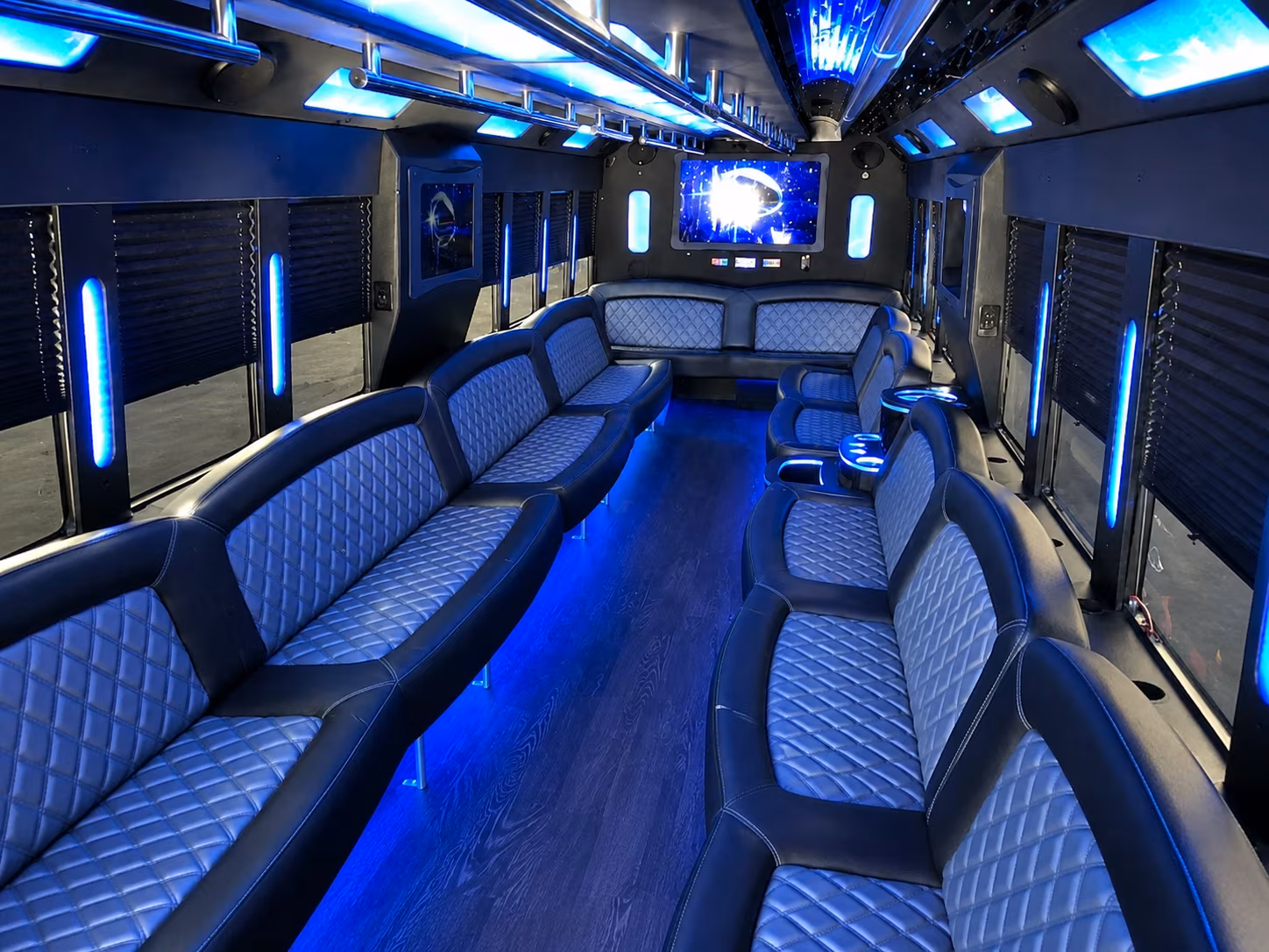 Tampa Concert & Music Festival Transportation party bus interior