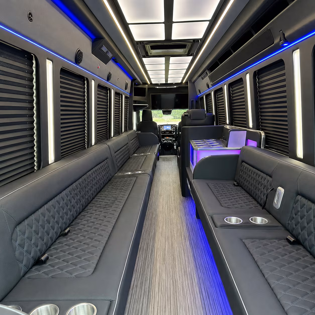 Tampa Prom & Homecoming Transportation party bus interior