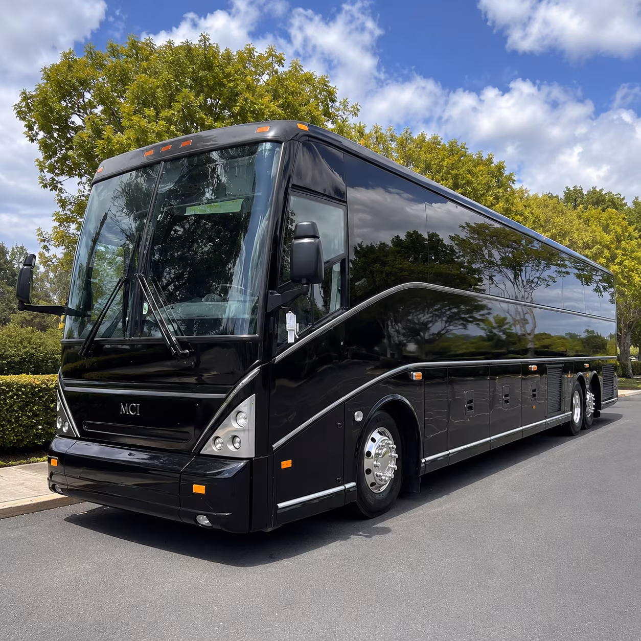 Tampa School Event Transportation party bus exterior