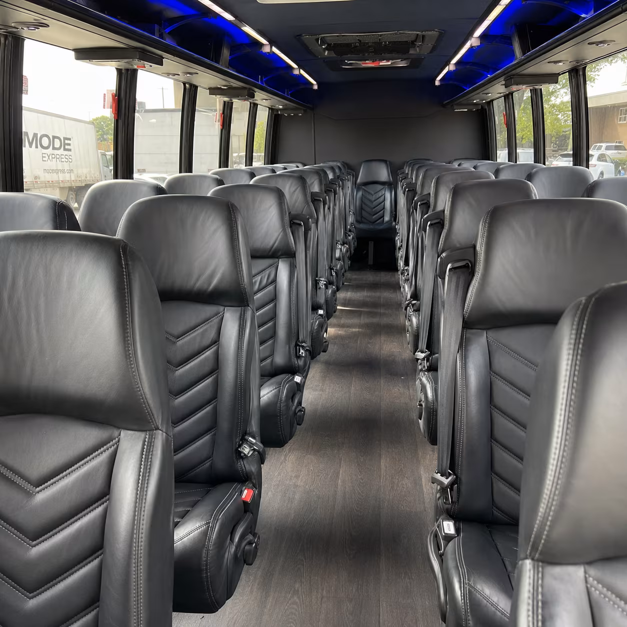 Tampa School Event Transportation party bus exterior