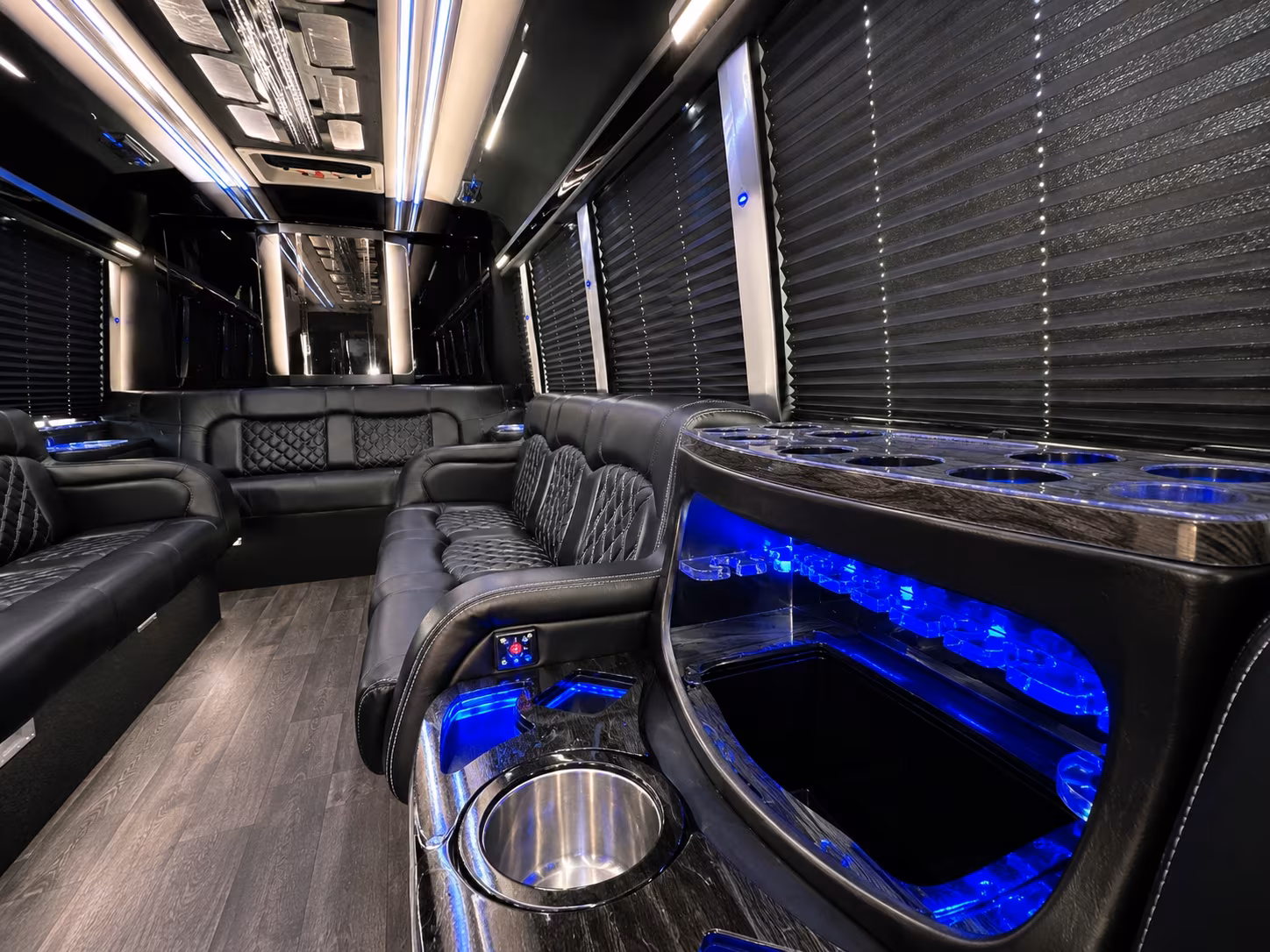 Tampa Wedding Transportation party bus exterior