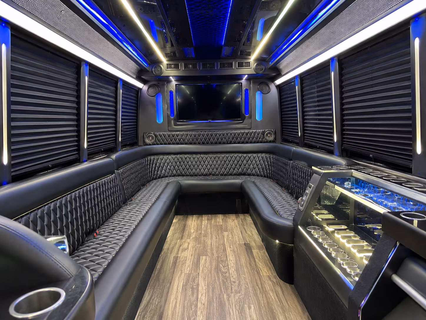 Tampa Wedding Transportation party bus exterior