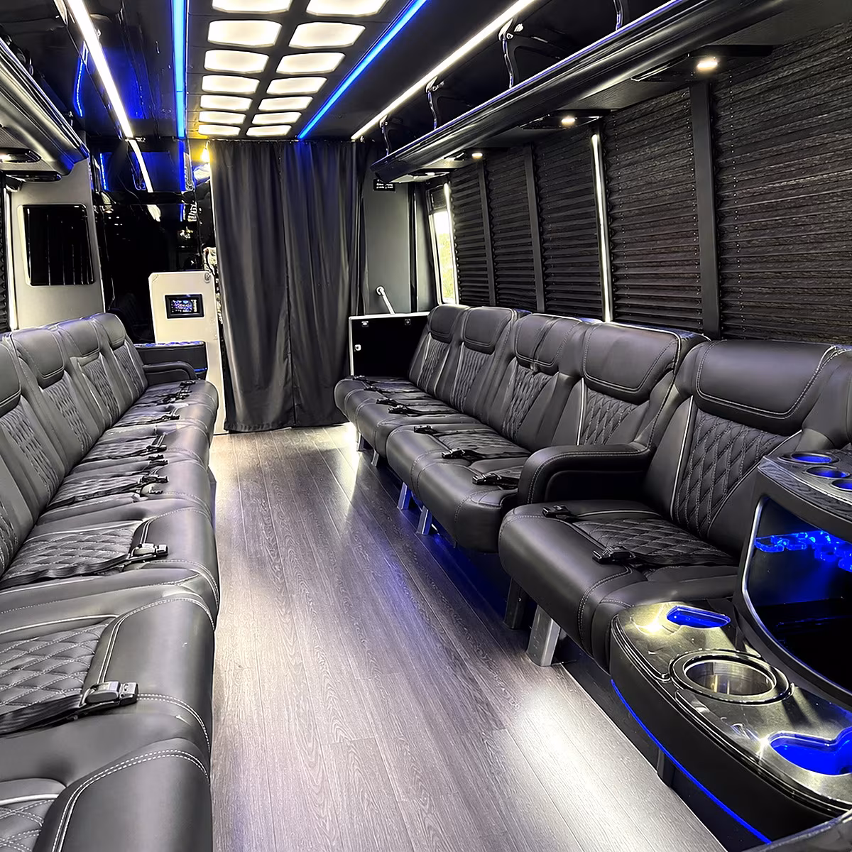 Tampa Wedding Transportation onboard seating