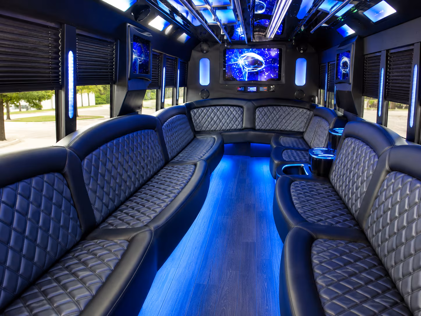 Tampa Winery Tour & Pub Crawl Transportation party bus interior